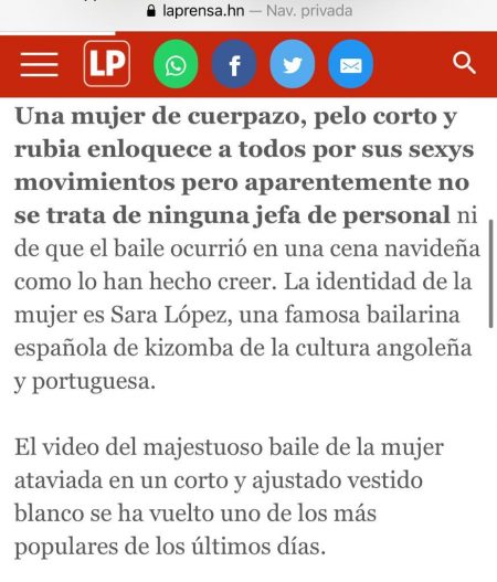 Sara López artículo de prensa